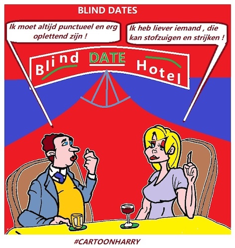Cartoon: Blind Dates (medium) by cartoonharry tagged dating,cartoonharry