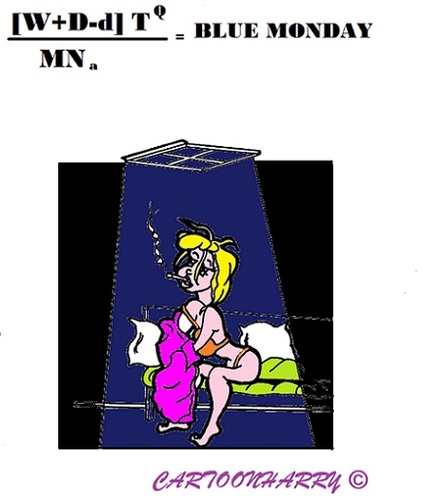 Cartoon: Blue Monday (medium) by cartoonharry tagged bluemonday,blue,monday,sad,day