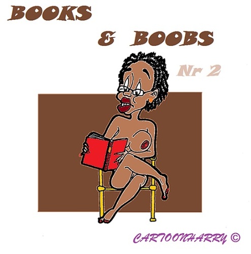 Cartoon: Books and Boobs2 (medium) by cartoonharry tagged books,boobs,girls