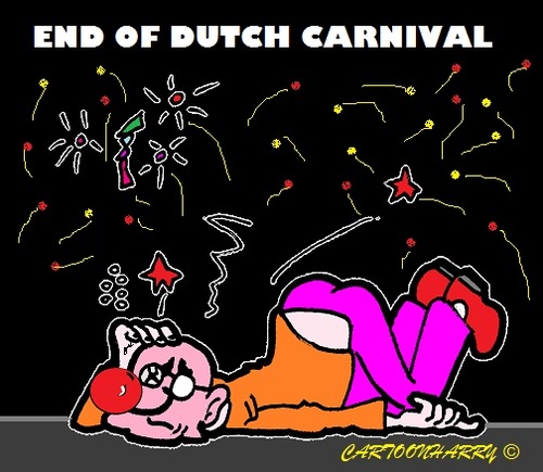 Cartoon: Carnival End (medium) by cartoonharry tagged carnival,holland,end