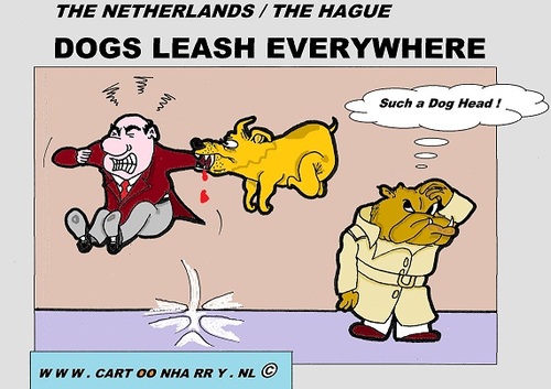 Cartoon: Chain Up Dogs Everywhere (medium) by cartoonharry tagged chain,leash,dog,dogs,everywhere,man,cartoon,comic,comics,artist,cool,cooler,coolest,art,arts,drawing,cartoonist,cartoonharry,dutch,holland,toonpool,toonsup,facebook,hyves,linkedin,buurtlink,deviantart