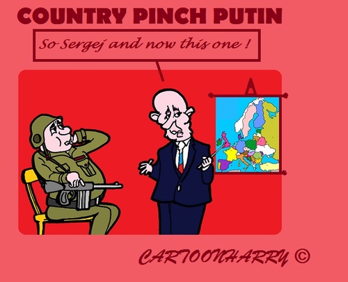 Cartoon: Country Pinch (medium) by cartoonharry tagged putin,countries,europe,pinch