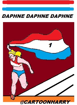 Cartoon: Daphne Scippers (medium) by cartoonharry tagged athletics,daphneschippers,cartoonharry