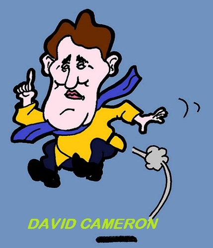 Cartoon: David Cameron (medium) by cartoonharry tagged cameron,caricature,jump,uk,england,cartoon,cartoonist,cartoonharry,dutch