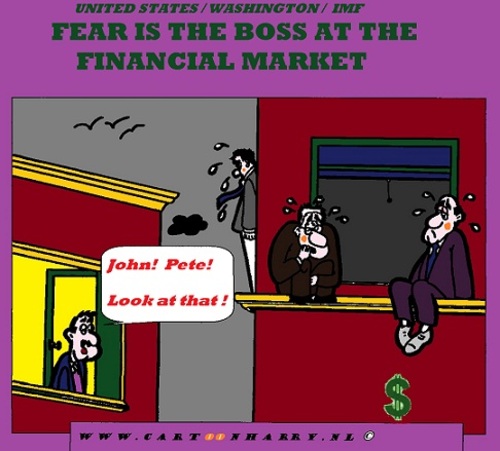 Cartoon: FEAR is the Boss (medium) by cartoonharry tagged fear,boss,financial,world,cartoon,cartoonist,cartoonharry,dutch,toonpool