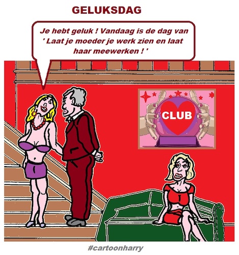 Cartoon: Geluksdag (medium) by cartoonharry tagged geluksdag,cartoonharry