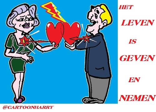 Cartoon: Geven en Nemen (medium) by cartoonharry tagged geven,nemen,relatie,liefde