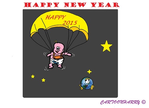 Cartoon: Happy New Year (medium) by cartoonharry tagged happynewyear,2015,toonpool,cartoonharry