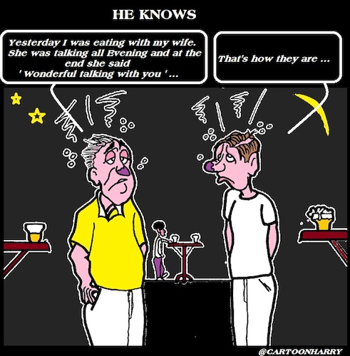 Cartoon: He Knows (medium) by cartoonharry tagged know,cartoonharry