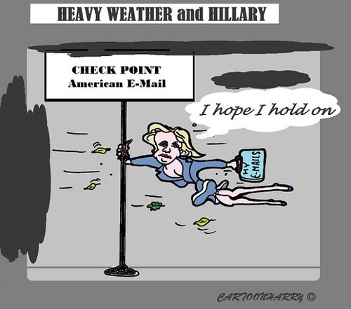 Cartoon: Hillary and her Emails (medium) by cartoonharry tagged usa,hillaryclinton,emails,private