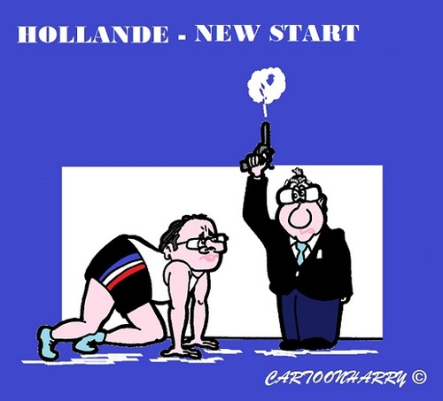 Cartoon: Hollande New Start (medium) by cartoonharry tagged hollande,must,start,reverse,cartoons,cartoonists,cartoonharry,dutch,toonpool