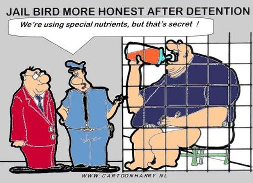 Cartoon: Honesty After Detention (medium) by cartoonharry tagged cartoonharry,jail,honesty