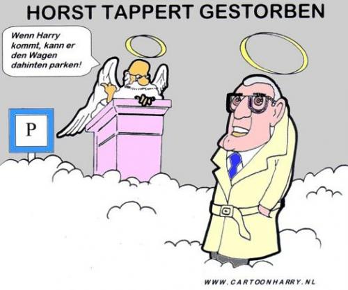 Cartoon: Horst Tappert (medium) by cartoonharry tagged derrick,tod,wagen,harry