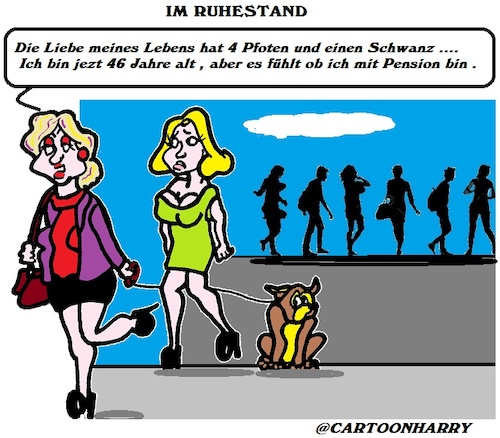 Cartoon: Im Ruhestand (medium) by cartoonharry tagged ruhestand,hund