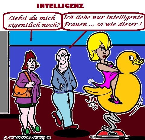Cartoon: Intelligenz (medium) by cartoonharry tagged liebe,intelligenz