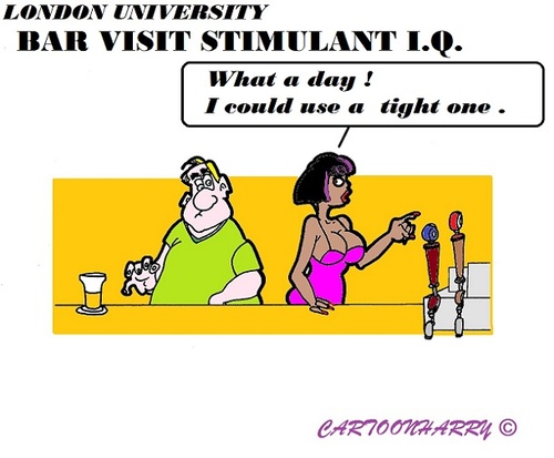 Cartoon: I.Q. (medium) by cartoonharry tagged iq,test,bar,tight