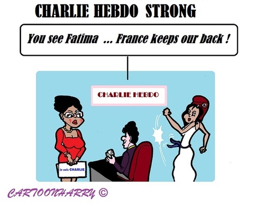 Cartoon: Je suis Charlie Hebdo (medium) by cartoonharry tagged france,charlie,hebdo,cartoonists,criminals