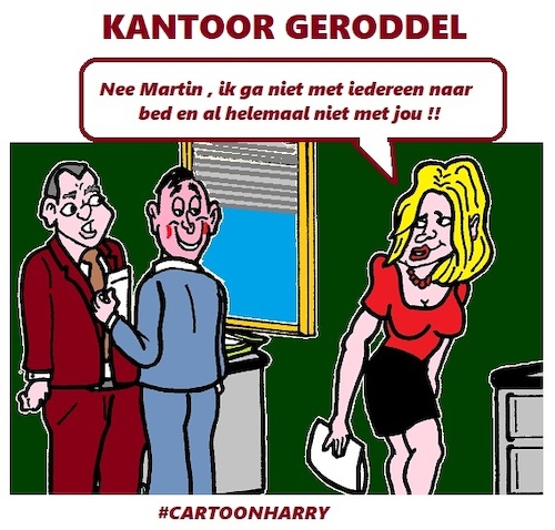 Cartoon: Kantoor Geroddel (medium) by cartoonharry tagged kantoor,cartoonharry