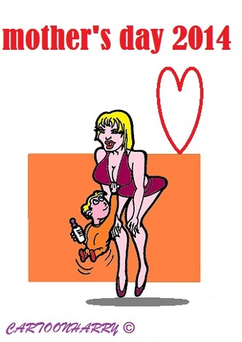 Cartoon: Mothers Day 2014 (medium) by cartoonharry tagged muttertag,mothersday,moederdag,2014