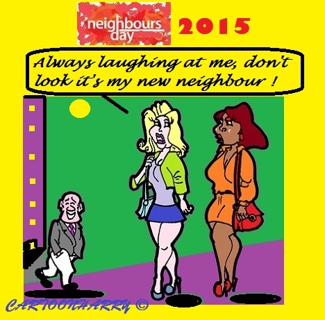 Cartoon: Neighbour Day 2015 Sep26 (medium) by cartoonharry tagged man,girls,neighbour,neighboursday,2015,cartoon,cartoons,cartoonharry,editorials
