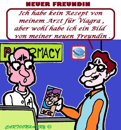 Cartoon: Neuer Freundin (medium) by cartoonharry tagged freundin,pharmacy,photo