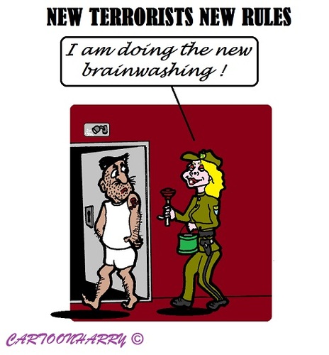 Cartoon: New Prison Rules (medium) by cartoonharry tagged rules,cartoons,cartoonharry,international,brainwash,prison,jihadists,terrorists