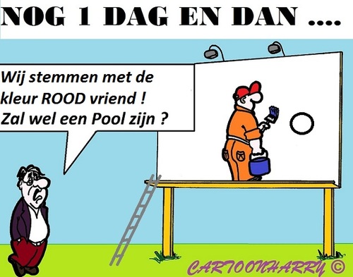 Cartoon: Nog 1 dag (medium) by cartoonharry tagged stemmen,laatste,cartoon,cartoonist,cartoonharry,dutch,toonpool