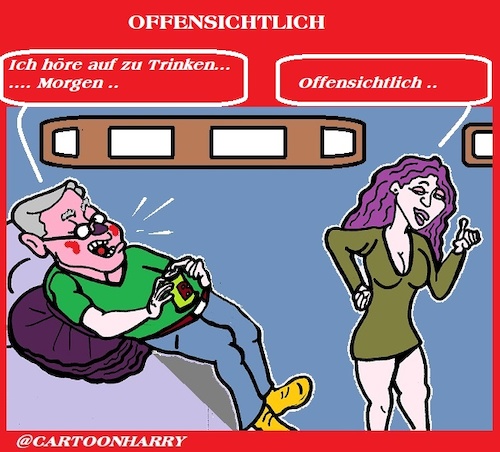 Cartoon: Offensichtlich (medium) by cartoonharry tagged offensichtlich