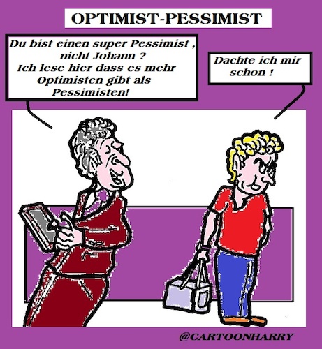 Cartoon: Optimist (medium) by cartoonharry tagged optimist,pessimist,cartoonharry