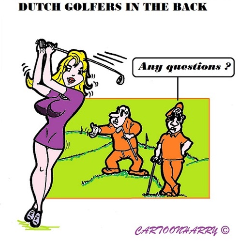 Cartoon: Orange Golfers (medium) by cartoonharry tagged dutch,golfers,ranking,last,toonpool
