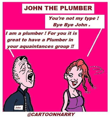 Cartoon: Plumber John (medium) by cartoonharry tagged plumber,cartoonharry