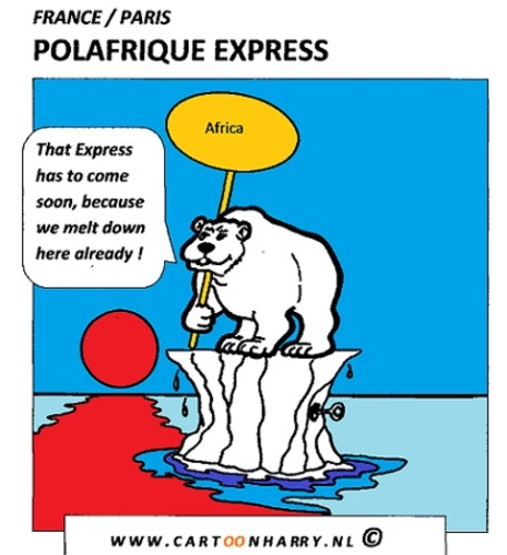 Cartoon: Polafrique Express (medium) by cartoonharry tagged africa,dry,polarbear,ice,boat,cartoon,cartoonist,cartoonharry,dutch,toonpool