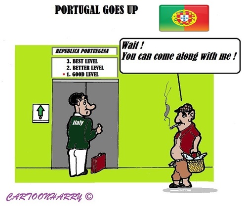 Cartoon: Portugal (medium) by cartoonharry tagged europe,portugal,italy,upgoing,economy