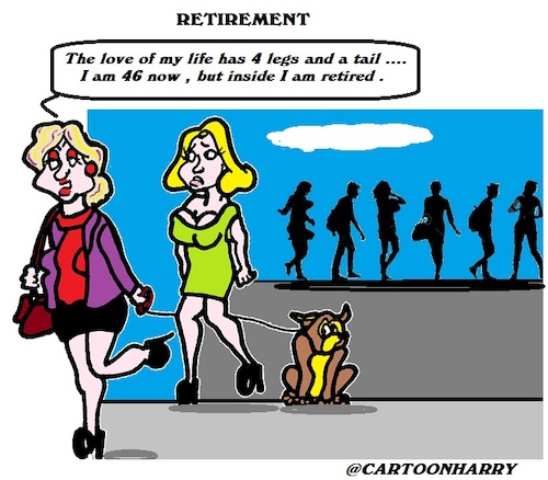 Cartoon: Retirement (medium) by cartoonharry tagged retirement,dog