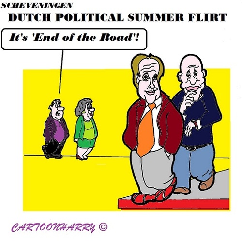 Cartoon: Samsom en Pechthold (medium) by cartoonharry tagged samsom,pechthold,zomerfirt,pvda,d66,holland,toonpool