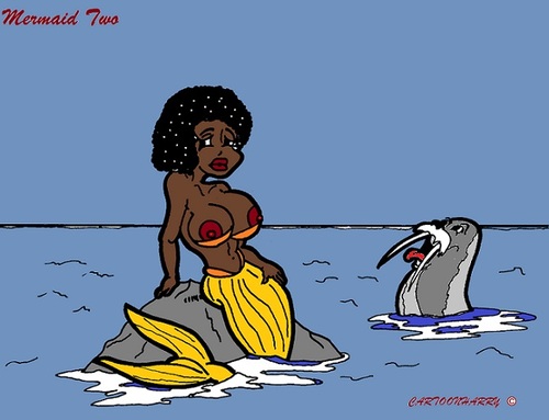 Cartoon: Seal (medium) by cartoonharry tagged mermaid,seal,girls,sexy,cartoon,cartoonist,cartoonharry,dutch,toonpool