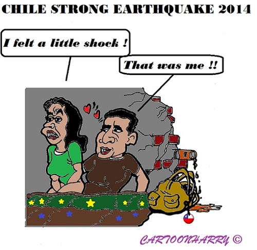 Cartoon: Shocking (medium) by cartoonharry tagged earthquakes,peru,chili
