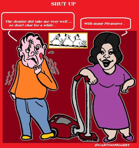 Cartoon: Shut Up (medium) by cartoonharry tagged talking,cartoonharry