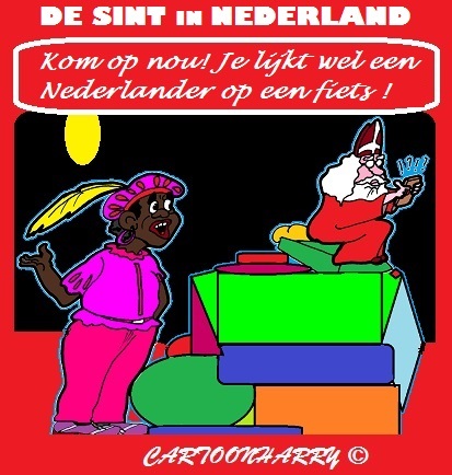Cartoon: Sint ah Werk (medium) by cartoonharry tagged nederland,sinterklaas