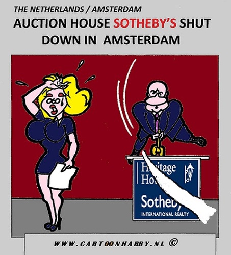 Cartoon: Sothebys Amsterdam (medium) by cartoonharry tagged going,sothebys,amsterdam,cartoon,cartoonist,cartoonharry,dutch,auctions,holland,toonpool