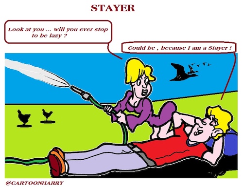 Cartoon: Stayer (medium) by cartoonharry tagged stayer,cartoonharry