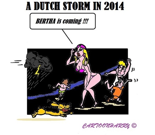 Cartoon: Storm Bertha (medium) by cartoonharry tagged holland,enschede,bertha,storm