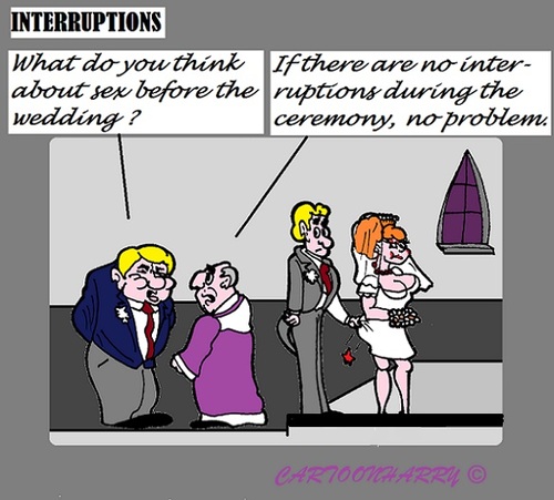 Cartoon: The Ceremony (medium) by cartoonharry tagged wedding,interruption,ceremony