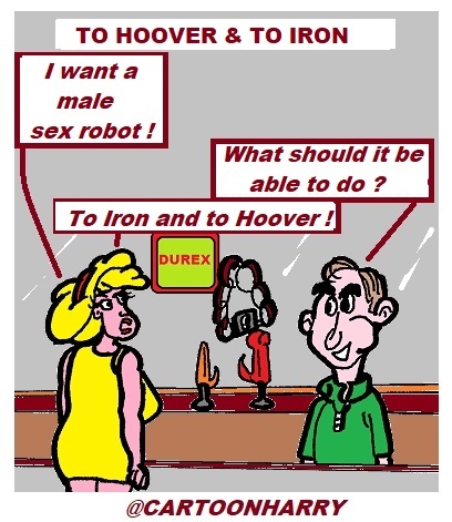 Cartoon: To Hoover and To Iron (medium) by cartoonharry tagged hoover,iron,cartoonharry,to