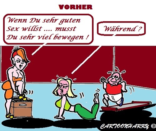 Cartoon: Waehrend (medium) by cartoonharry tagged waehrend,jetzt,fitness,sport