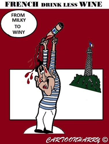 Cartoon: WINY (medium) by cartoonharry tagged wine,milky,winy,france,french,cartoon,cartoonist,cartoonharry,dutch,toonpool