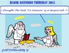 Cartoon: Ascension Day 2015 (small) by cartoonharry tagged holy,thursday,2015,ascensionday,blond,god