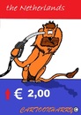 Cartoon: Benzineprijs (small) by cartoonharry tagged kwartje,benzineprijs,leeuw,nederland,cartoon,cartoonist,cartoonharry,dutch,holland,toonpool