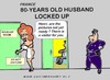 Cartoon: Husband Locked Up By His Wife (small) by cartoonharry tagged locked,husband,france,cartoonharry,wife