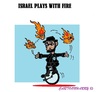 Cartoon: Israel and Fire (small) by cartoonharry tagged israel,palestina,hamas,fire,war,conflict,gaza